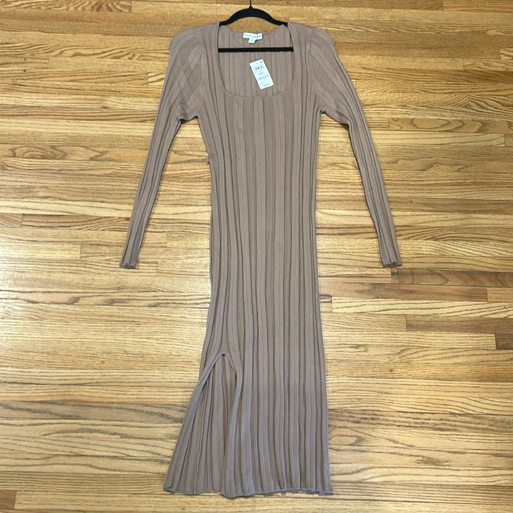 NWT knit sweater dress. Almond color . XXL